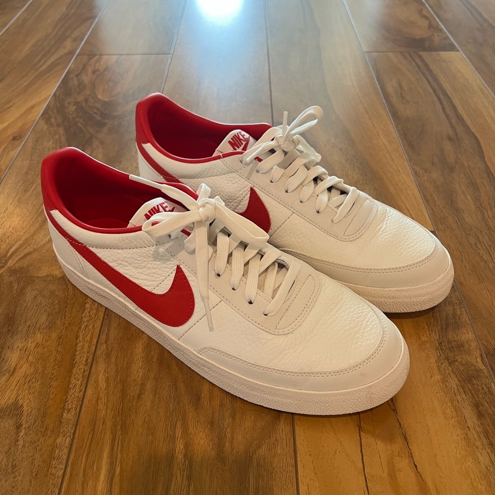 Nike Men's White and Red Sneakers